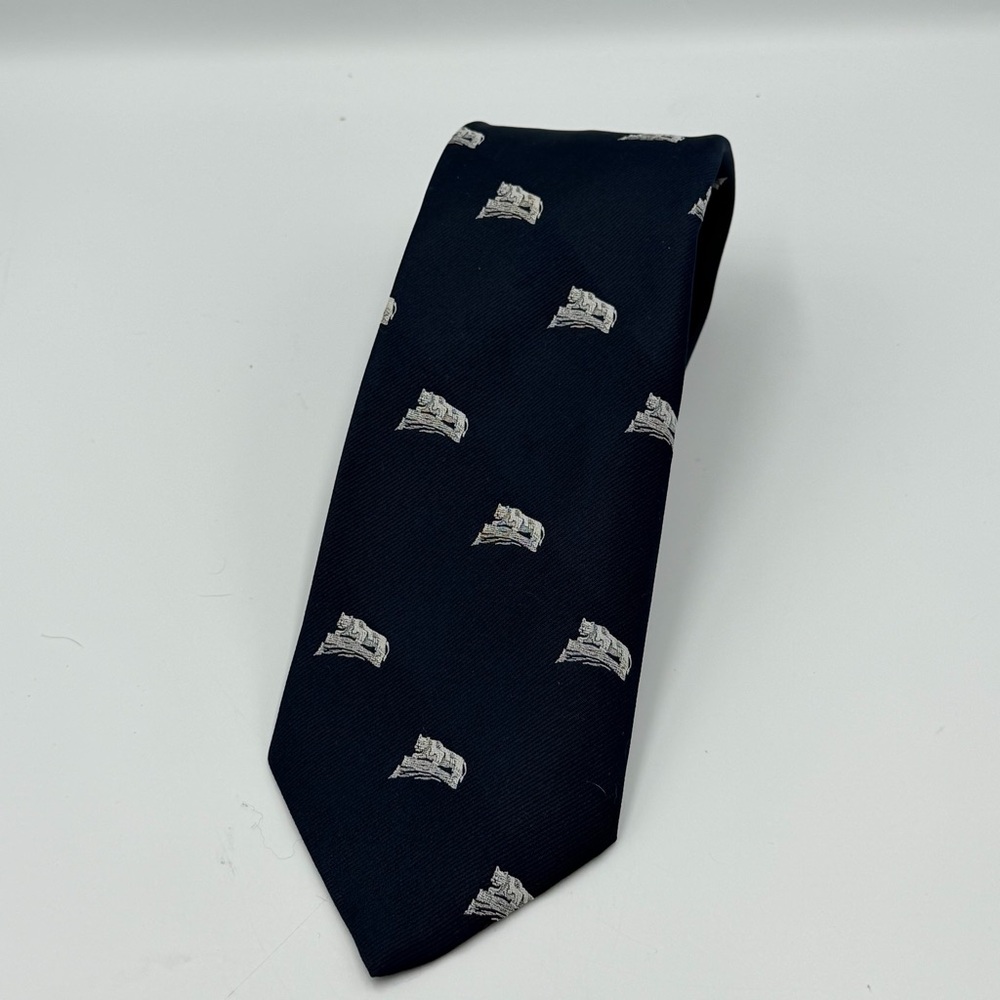 Vintage Penn State Nittany Lions Statue Navy Blue Textured Neck Polyester PSU